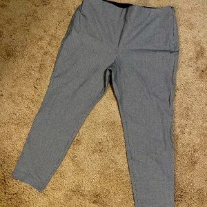 Petite Curvy Side Zip Skinny Pants in Puppytooth